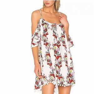 Show me your mumu cold shoulder floral mini dress